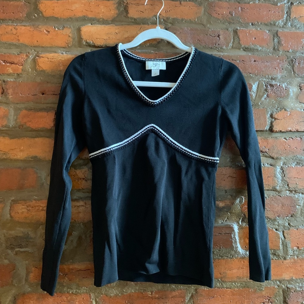 LOFT Blue V-neck Sweater
